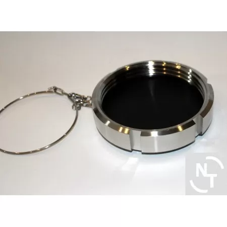 Zaślepka złącza Higienicznego spożywczego DN 80 DIN 11851 z łańcuszkiem