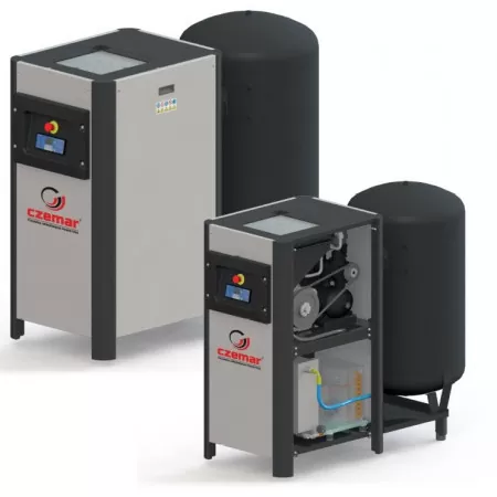 Kompresor ZONDER 2,2 - 7,5 kW / 270 D  /  3 - 10 HP ze zbiornikiem i osuszaczem